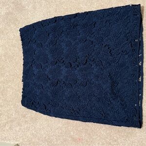 Banana Republic Navy Lace Mini Skirt